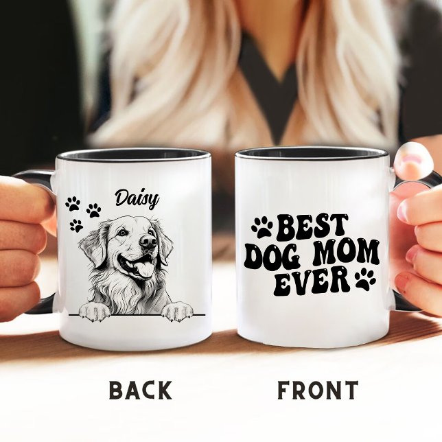Bästa Hund Mamma någonsin Golden Retriever-Personl Mugg (Skapare uppladdad)