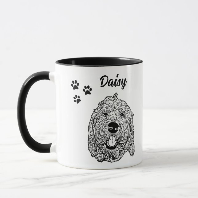 Bästa Hund Mamma någonsin Goldendoodle-Personlig Mugg (Vänster)