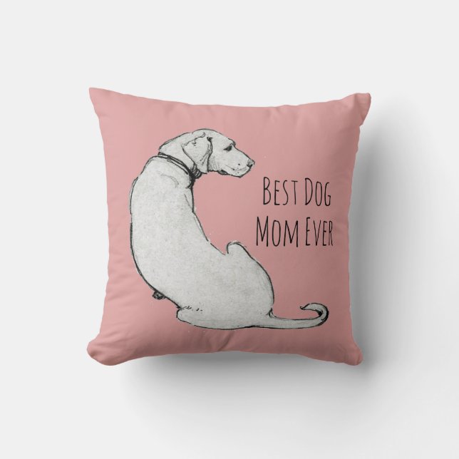 Bästa Hund Mamma någonsin Hund  Rosa Kudde (Framsida)
