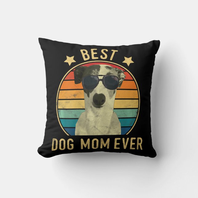 bästa hund mamma någonsin italian greyhound kudde (Framsida)