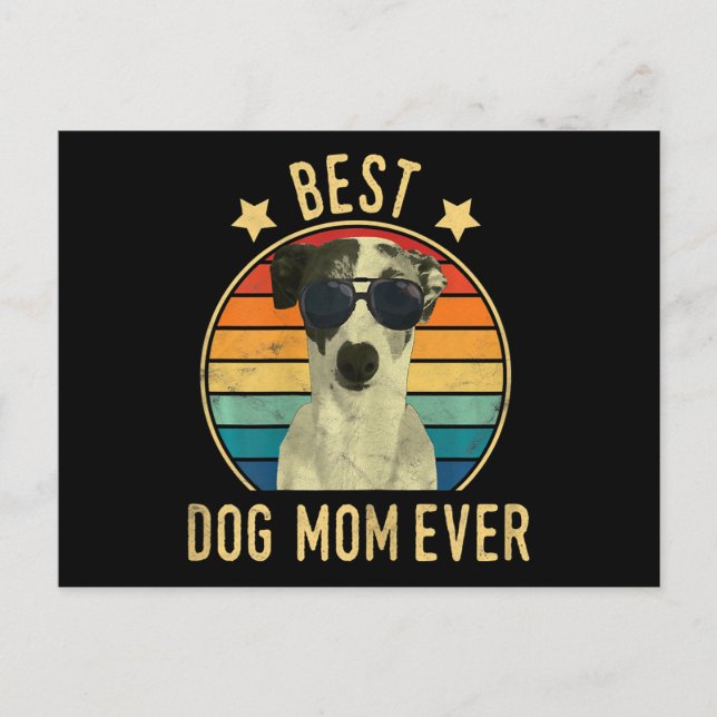 bästa hund mamma någonsin italian greyhound vykort (Framsida)