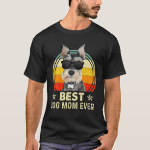Bästa Hund-Mamma någonsin-minister Schnauzer Mors T Shirt