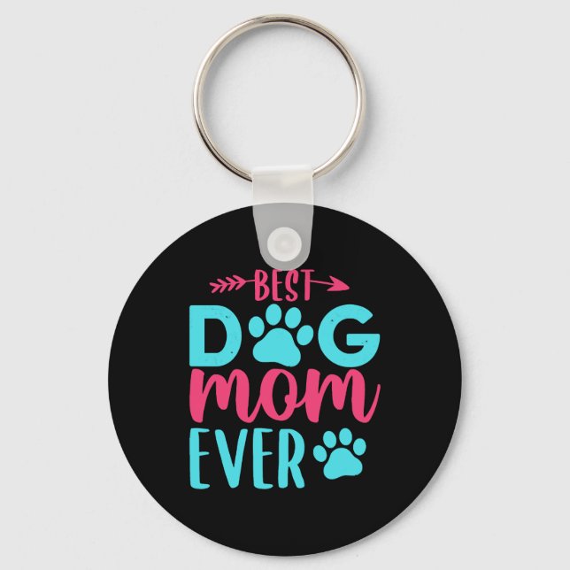 Bästa Hund Mamma någonsin Mor Nyckelring (Framsida)