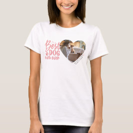 Bästa Hund-Mamma någonsin-Namn-fotot Rosa T-Shirt