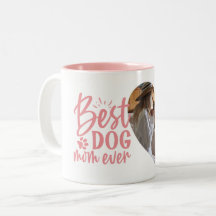 Bästa Hund Mamma någonsin Namn Pet Photo Rosa