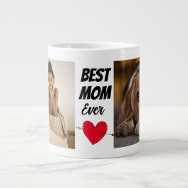 Bästa Hund Mamma någonsin.. Personlig två foto Gia Jumbo Mugg