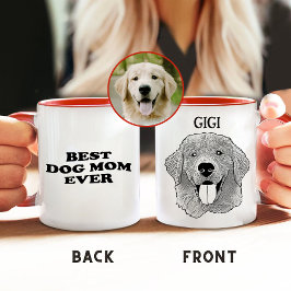 Bästa Hund Mamma någonsin Pet Personlig Hand Teckn Mugg