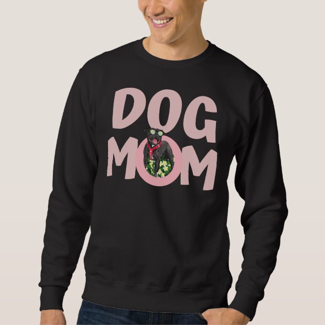 Bästa Hund Mamma någonsin Pitbull Lång Ärmad Tröja (Framsida)