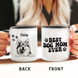 Bästa Hund Mamma någonsin Pomsky Hund Personlig Mugg
