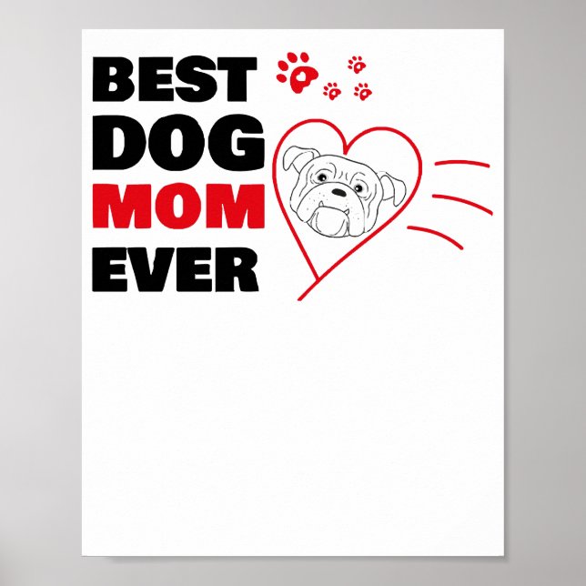 Bästa hund mamma någonsin poster (Framsidan)