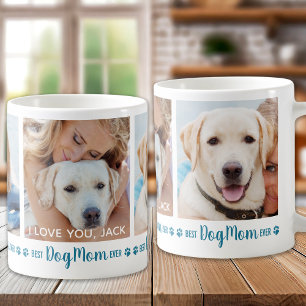 Bästa Hund-Mamma någonsin-Roligt Teal 3-foto Kaffemugg