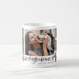 Bästa Hund Mamma någonsin Script 3-fotoTassavtryck Kaffemugg