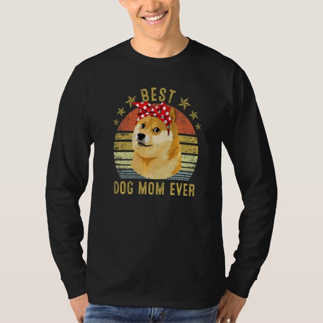 Bästa Hund Mamma någonsin Shiba Inu Mors dag T Shirt (Framsida)
