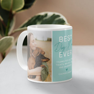 Bästa Hund Mamma någonsin Teal 2-foto Kaffemugg