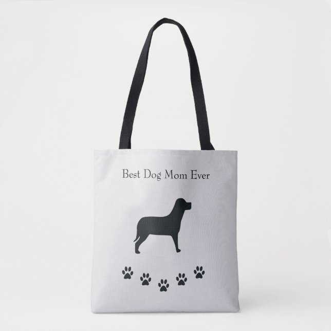 Bästa Hund Mamma någonsin till bag Tygkasse (Framsida)