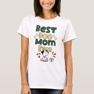 Bästa Hund-Mamma någonsin - Utformning av Cute Pup T Shirt