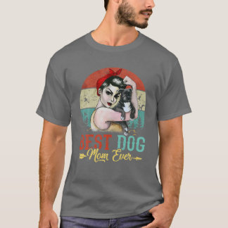 Bästa Hund Mamma någonsin, Vintage flicka för Mors T Shirt