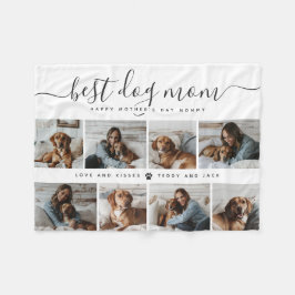 Bästa Hund Mamma: Personlig Hund Photo Mors dag Fleecefilt