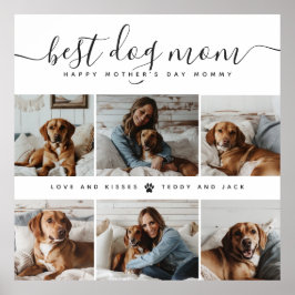 Bästa Hund Mamma: Personlig Hund Photo Mors dag Poster