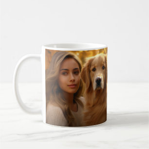 Bästa Hund Mamma Två foto Modern Pencil Kaffemugg