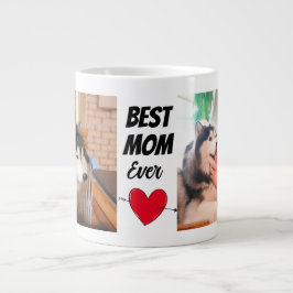 Bästa hund Mamma..två hund foton och personlig Jumbo Mugg