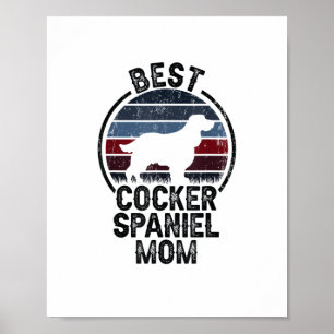 Bästa Hund Mamma - Vintage Cocker Spanska Poster