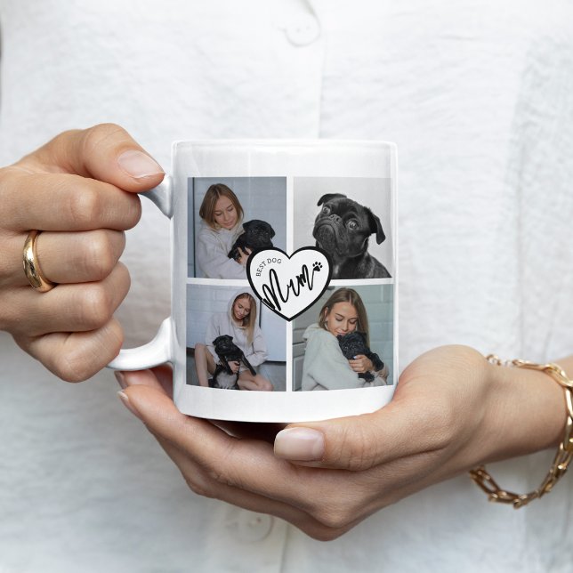 Bästa Hund Morsa | Fotokollage Kaffemugg (Skapare uppladdad)