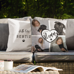 Bästa Hund Mummy   Fotokollage Kudde