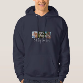 Bästa Hund någonsin - Anpassningsbar 3-fotokollage Hoodie