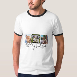 Bästa Hund någonsin - Anpassningsbar 3-fotokollage T Shirt