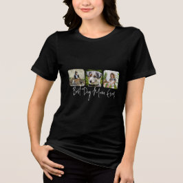 Bästa Hund någonsin - Anpassningsbar 3-fotokollage T Shirt