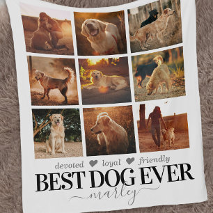 Bästa hund någonsin Foto Husdjur Minnesmärke Fleecefilt