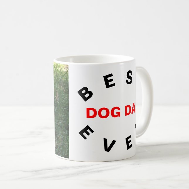 Bästa Hund någonsin, Hund Photo Kaffemugg (Framsida höger)