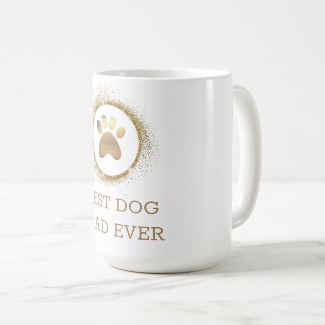Bästa hund någonsin med Elegant Guld Gnistra mugg (Framsida höger)