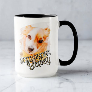 Bästa Hund någonsin Modern Coola Grunge Pet Hund P Mugg