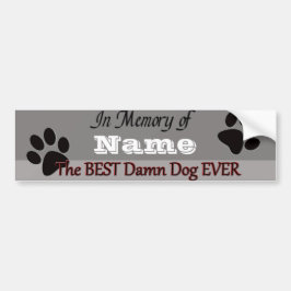 Bästa Hund någonsin Pet Memorial Bildekal