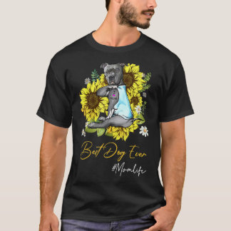 Bästa Hund någonsin Pitbull Solros Mamma Life T Shirt