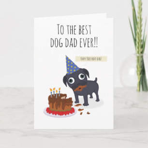 Bästa hund någonsin, tårta, rolig svart pug humor kort