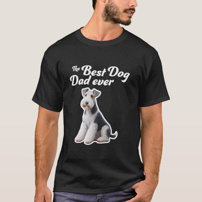 Bästa Hund någonsin - Wire Fox Terrier T Shirt (Framsida)