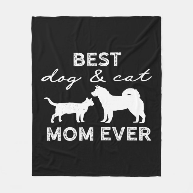 Bästa Hund- och kattgåva från Mamma ger Cute Crazy Fleecefilt (Framsidan)