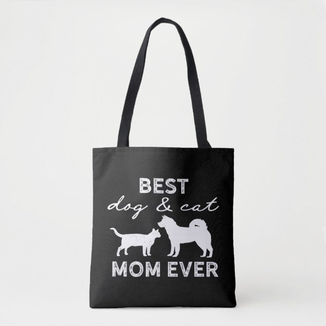 Bästa Hund- och kattgåva från Mamma ger Cute Crazy Tygkasse (Framsida)