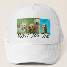 Bästa Hund Pappa 3-Truckerkepsen för fotokollage