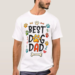 *Bästa Hund Pappa Digital Print T Shirt