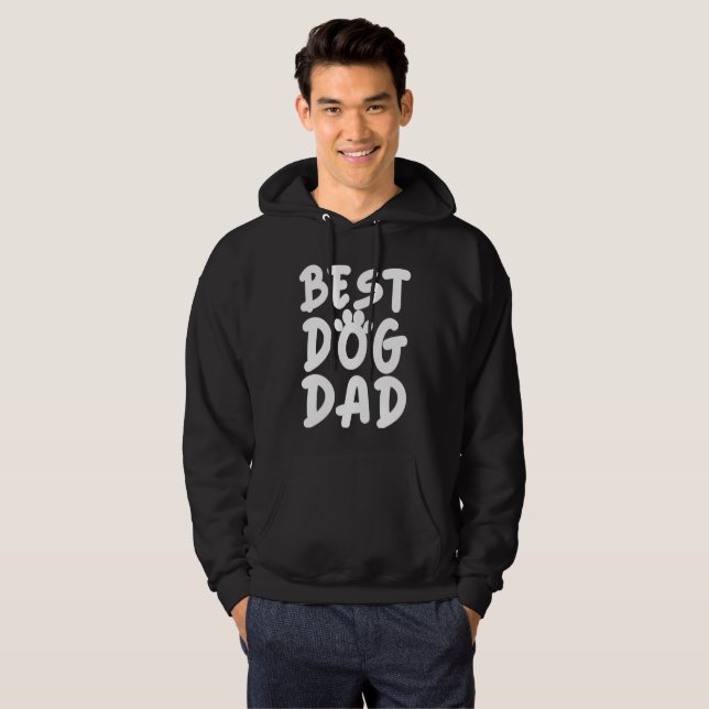Bästa Hund Pappa Hoodie (Hel framsida)