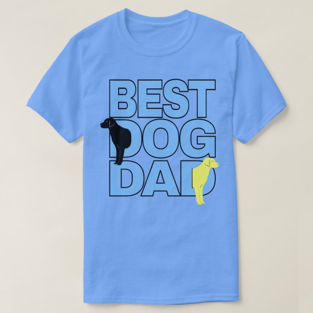 Bästa Hund Pappa Hund älskare T Shirt (Design framsida)