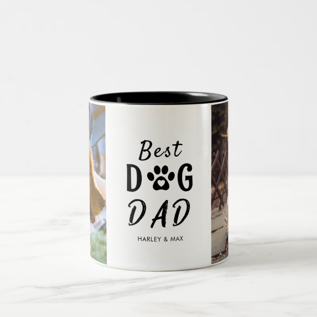 Bästa Hund-Pappa-kaffet med två ton Mugg (Center)