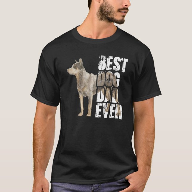 Bästa Hund Pappa någonsin Australien Cattle Hund T Shirt (Framsida)