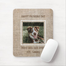 Bästa Hund Pappa någonsin Burlap Photo Fars dag