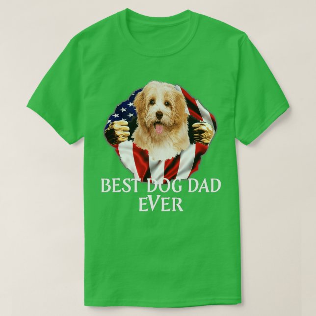 Bästa Hund Pappa någonsin CAVACHON Hund Amerikansk T Shirt (Design framsida)