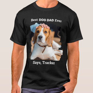 Bästa Hund Pappa någonsin Cute Personlig Pet Photo T Shirt